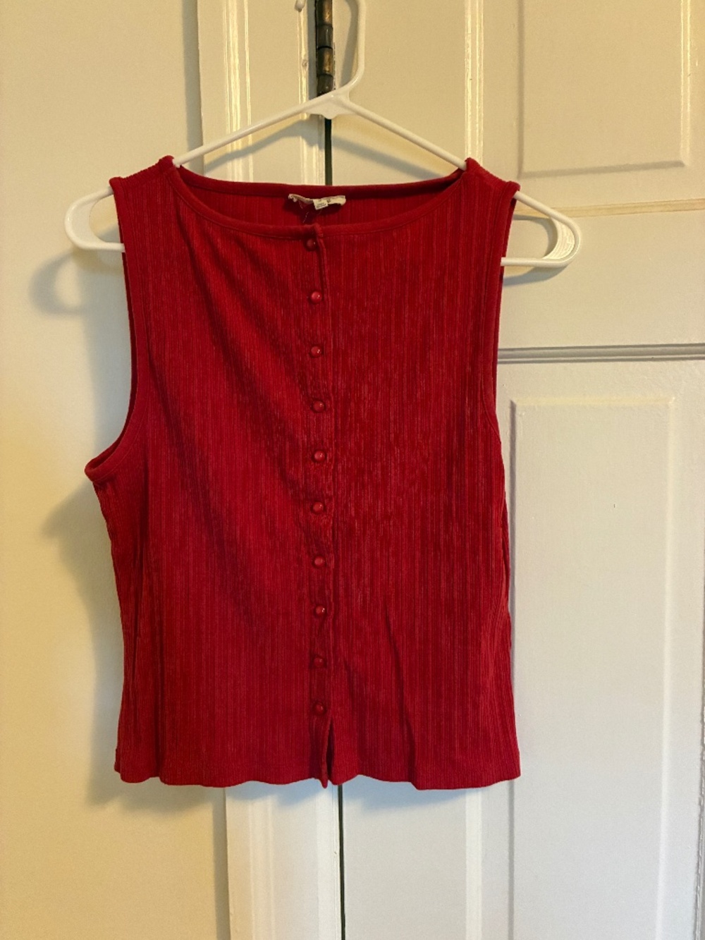 button up madewell tank